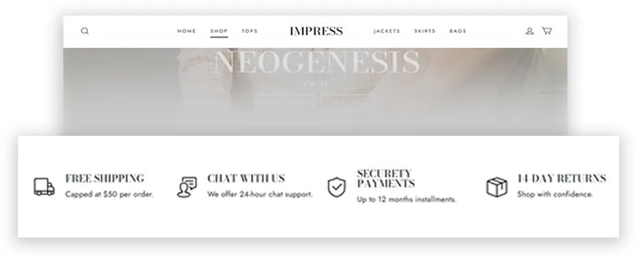 SHOPLINE推出了一套行业店铺设计模板——Impress