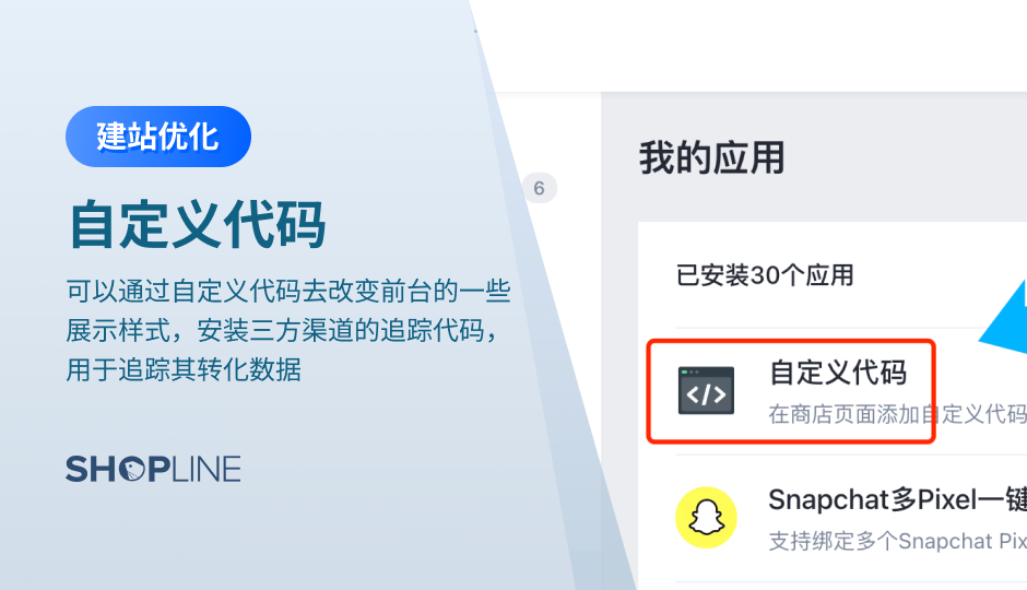 文章详细讲述了对于跨境电商卖家十分重要的自定义代码。首先，自定义代码的作用是改变前台的一些展示样式。然后，SHOPLINE的自定义代码编辑入口是后台【应用】＞【应用市场】＞【搜索自定义代码】。之后，讲述了如何使用自定义代码。最后，文章附了几个常用代码示例。