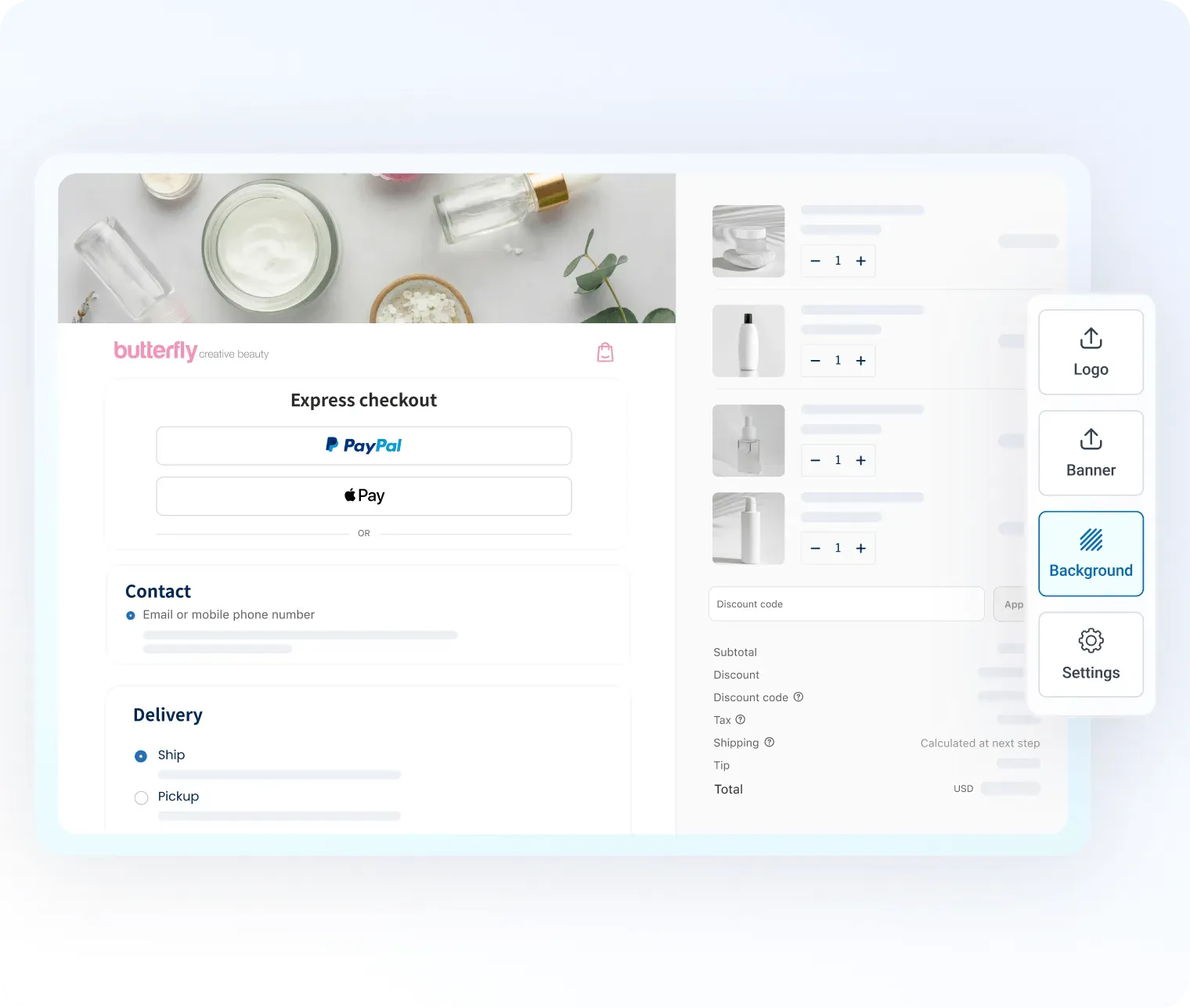自定义结账流程